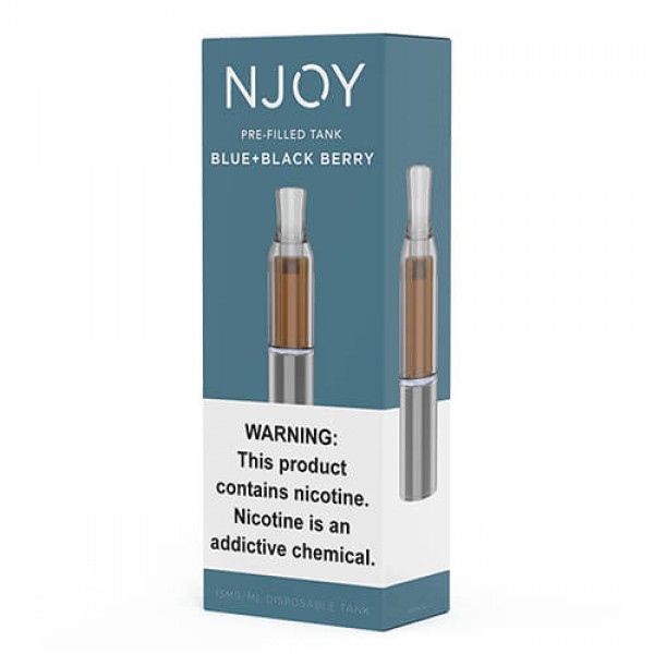 Njoy Pre-Filled Tank – Blue and Blackberry – 3ml / 15mg (Smooth Blend)