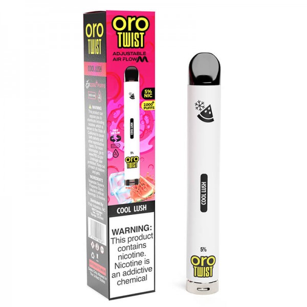 ORO Max Flow Twist – Disposable Vape Device – Cool Lush – Single / 50mg