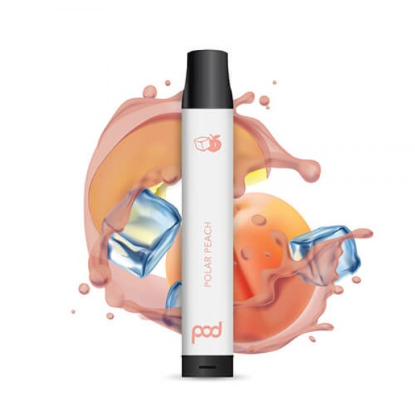 Pod 2500 – Disposable Vape Device – Polar Peach (Ice) – Single / 55mg