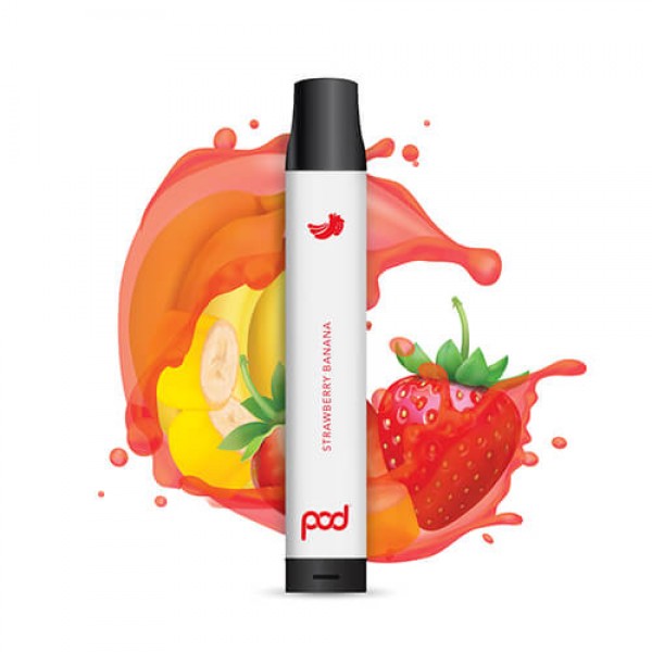 Pod 2500 – Disposable Vape Device – Strawberry Banana – Single / 55mg