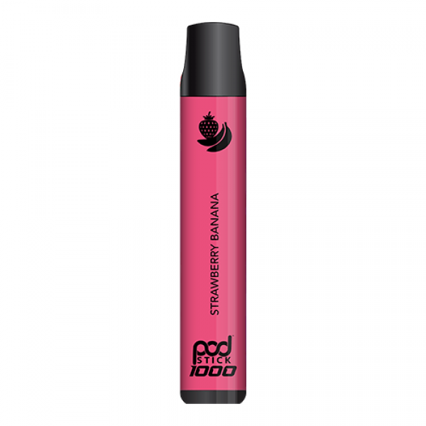 Pod Stick 1000 – Disposable Vape Device – Strawberry Banana – Single / 50mg