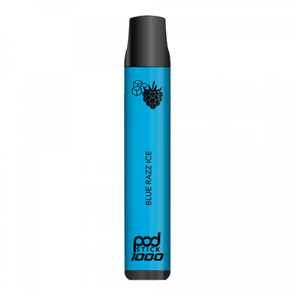 Pod Stick 1000 – Disposable Vape Device – Blue Razz Ice – Single / 50mg