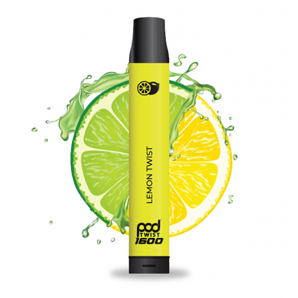 Pod Twist 1600 – Disposable Vape Device – Lemon Twist – Single / 55mg