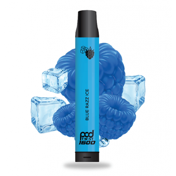 Pod Twist 1600 – Disposable Vape Device – Blue Razz Ice – Single / 55mg