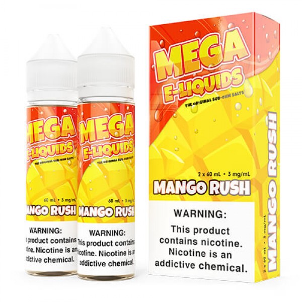 MEGA E-Liquids Tobacco-Free – Mango Rush – 2x60ml / 0mg