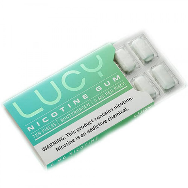 Lucy Premium Nicotine Gum – Wintergreen (Mint) – 10 Pack – 10 Pack / 4mg