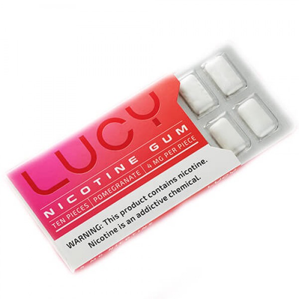 Lucy Premium Nicotine Gum – Pomegranate (Fruit) – 10 Pack – 10 Pack / 4mg