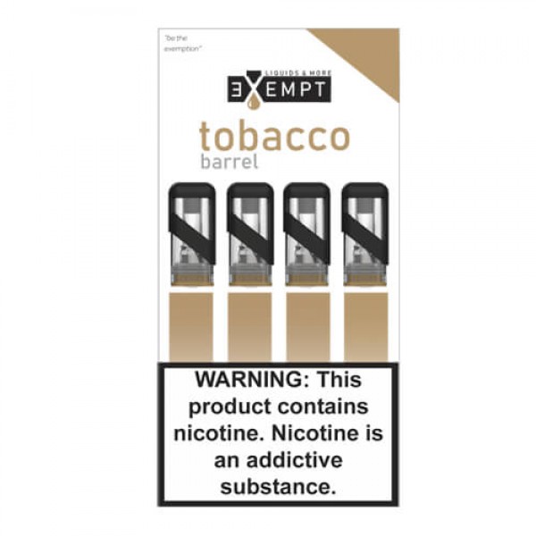 Remit by Exempt – Pre-Filled Pods – Tobacco Barrel (4 Pack) – 1.2ml / 50mg